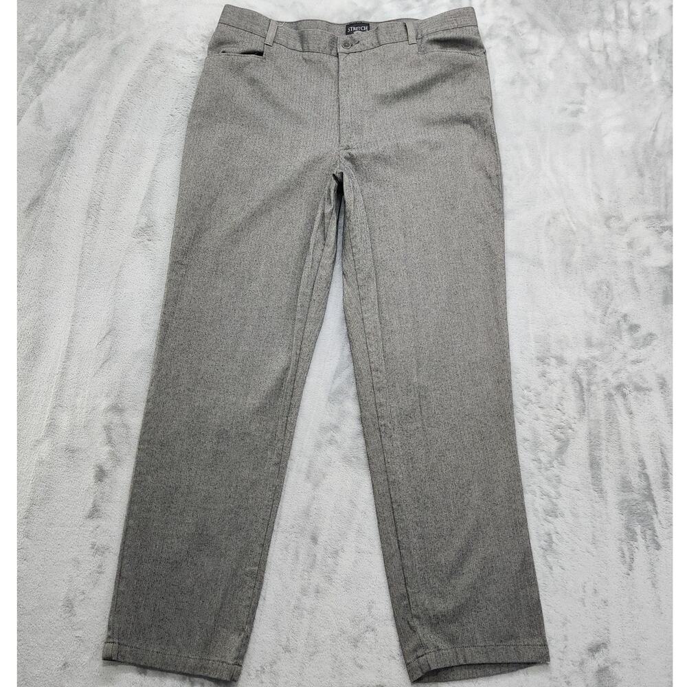 Vintage Riders Pants Womens 18 Gray Herringbone Stretch Tweed High Rise 80s